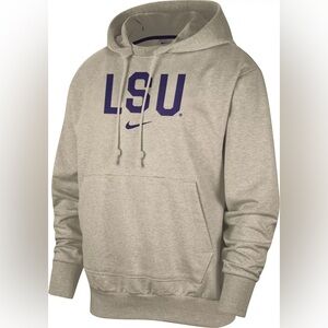 Nike LSU Tigers Tan Dri-FIT Pennant College Pullover Hoodie large men's on field